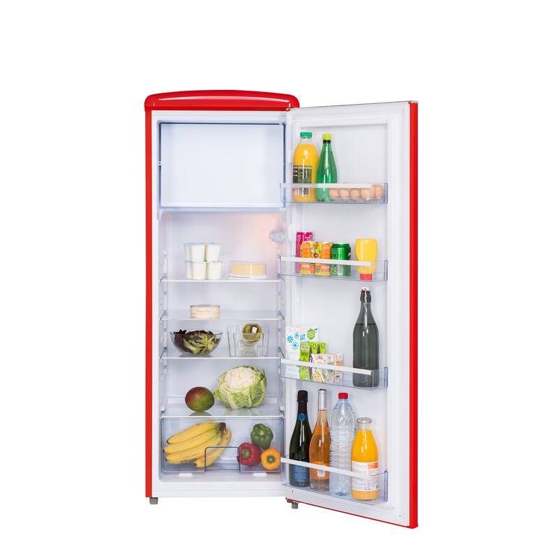 Vertikaler Retro Vintage Schwarzer Kühlschrank 218L RF218RRA++ FrigeluX