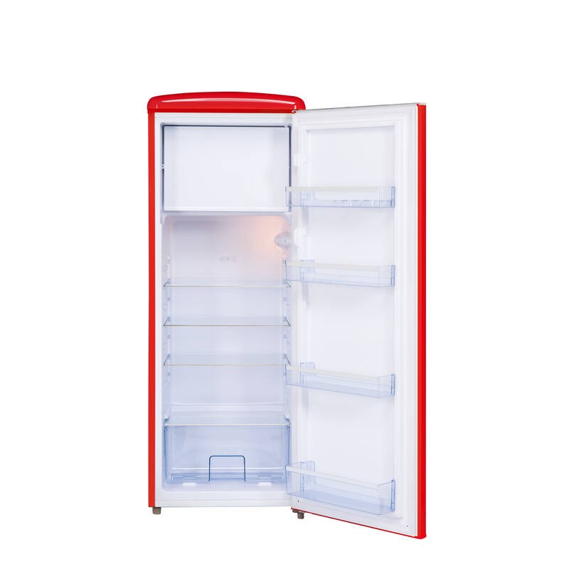 Vertikaler Retro Vintage Schwarzer Kühlschrank 218L RF218RRA++ FrigeluX