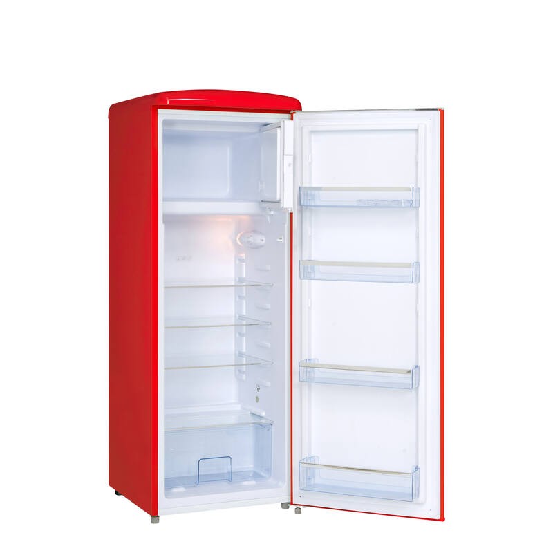 Vertikaler Retro Vintage Schwarzer Kühlschrank 218L RF218RRA++ FrigeluX