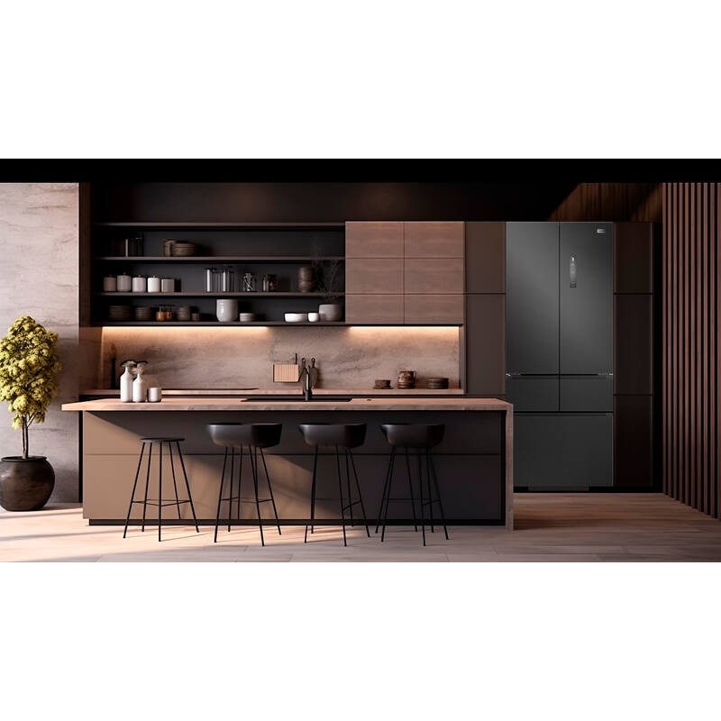 French Door Kühl-Gefrierschrank Schwarz FRD190XBI 413L - FrigeluX
