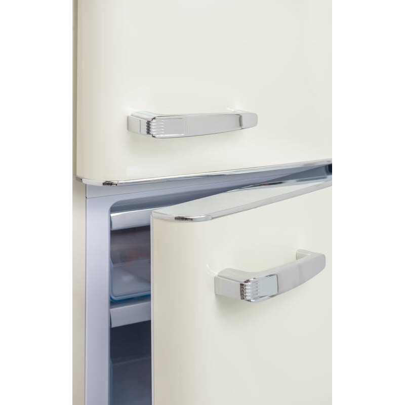 Réfrigérateur Combiné Retro Vintage Crème 244L CB255RCA++ FrigeluX